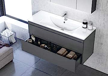 Orka Varna 100 Banyo Dolabı Antrasit ( Boy Dolabı Hariçtir )
