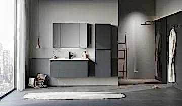 Orka Likya 80 Banyo Dolabı + Boy Dolabı 40 Antrasit (Boy Dolabı Dahildir)