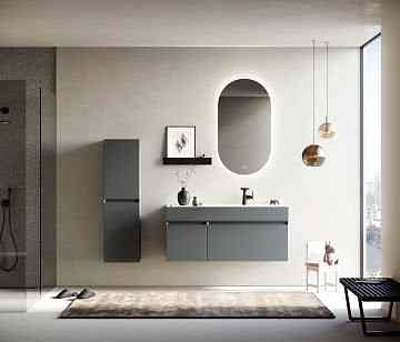 Orka Lusso 120 Banyo Dolabı + Boy Dolabı 40 Antrasit (Boy Dolabı Dahildir)