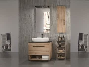 Orka Knidos 90 Banyo Dolabı Legnano ( Boy Dolapları Hariçtir )