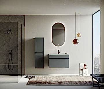 Orka Lusso 80 Banyo Dolabı Antrasit (Boy Dolabı Hariçtir)