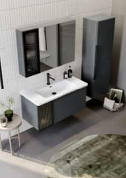 Orka Pure 100 Banyo Dolabı Antrasit (Boy Dolabı Hariçtir)