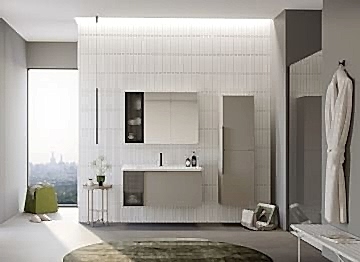 Orka Pure 100 Banyo Dolabı + Boy Dolabı 40 Vizon (Boy Dolabı Dahildir)