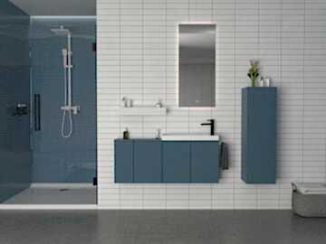 Orka Ferla 110 Banyo Dolabı Mavi (Boy Dolabı Hariçtir)