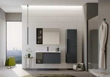 Orka Pure 80 Banyo Dolabı Antrasit (Boy Dolabı Hariçtir)