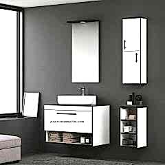Orka Knidos 70 Banyo Dolabı Beyaz (Beyaz Lavabolu) ( Boy Dolapları Hariçtir )