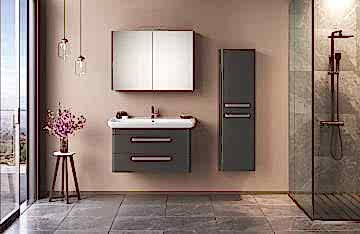 Orka Rose 80 Banyo Dolabı Gri ( Boy Dolabı Hariçtir )
