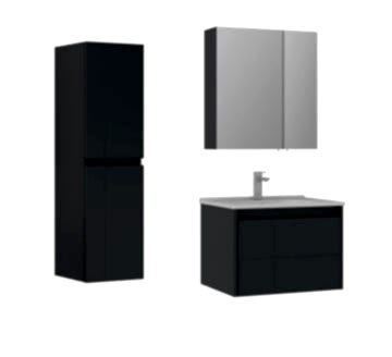 Orka Likya 65 Banyo Dolabı + Boy Dolabı 40 Antrasit (Boy Dolabı Dahildir)