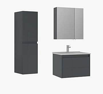 Orka Likya 65 Banyo Dolabı Antrasit (Boy Dolabı Hariç)