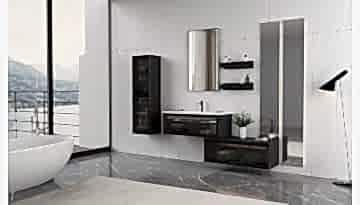 Orka Urban 120 Banyo Dolabı Gri + Alt Yan Dolap 100 Gri ( Boy Dolabı 40 Gri Hariçtir)