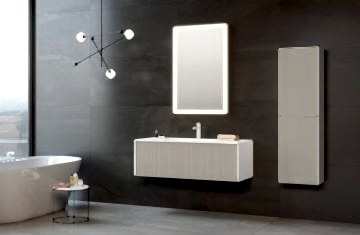 Orka Cube 120 Banyo Dolabı + Boy Dolabı 40 Vizon ( Boy Dolabı Dahildir )
