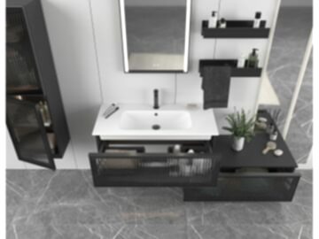 Orka Urban 100 Banyo Dolabı Gri ( Alt Yan Dolap 100 Gri ve Boy Dolabı 40 Gri Hariçtir)