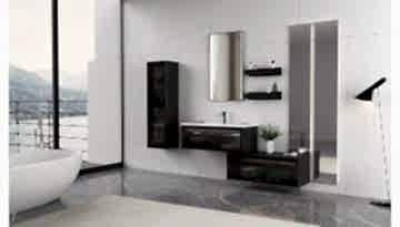 Orka Urban 80 Banyo Dolabı Gri + Alt Yan Dolap 80 Gri + Boy Dolabı 40 Gri (Alt Yan Dolap 80 Gri ve Boy Dolabı 40 Gri Dahildir)