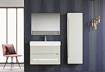 Orka Malta 100 Banyo Dolabı + Boy Dolabı 40 Kaşmir (Boy Dolabı Dahildir)