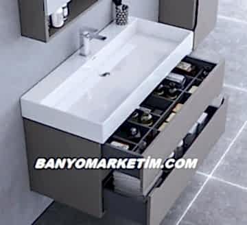 Orka Malta 100 Banyo Dolabı Gri (Boy Dolabı Hariç)