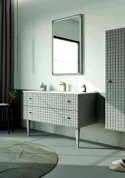 Orka Lipari 120 (Ayaklı) Banyo Dolabı + Boy Dolabı 40 Mat Vizon ( Boy Dolabı Dahildir )
