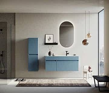 Orka Lusso 120 Banyo Dolabı + Boy Dolabı 40 Mavi (Boy Dolabı Dahildir)