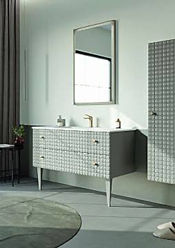 Orka Lipari 120 (Ayaklı) Banyo Dolabı Mat Vizon ( Boy Dolabı Hariçtir )