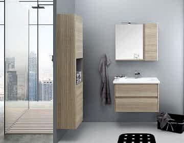 Orka Düden 80 Banyo Dolabı ( Çekmeceli ) + Boy Dolabı 40 Odeon Beyaz Meşe ( Boy Dolabı Dahildir )