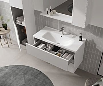 Orka Düden 100 Banyo Dolabı ( Çekmeceli ) Teak (Boy Dolabı Hariçtir)