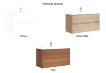 Orka Düden 100 Banyo Dolabı ( Çekmeceli ) Teak (Boy Dolabı Hariçtir)
