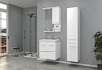 Orka Perge 65 Banyo Dolabı Sağ Beyaz ( Boy Dolabı HARİÇTİR )