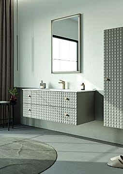 Orka Lipari 120 (Asma) Banyo Dolabı Mat Vizon ( Boy Dolabı Hariçtir )