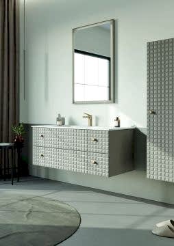 Orka Lipari 100 (Asma) Banyo Dolabı + Boy Dolabı 40 Mat Vizon ( Boy Dolabı Dahildir )
