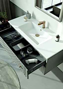 Orka Lipari 100 (Asma) Banyo Dolabı Mat Vizon ( Boy Dolabı Hariçtir )