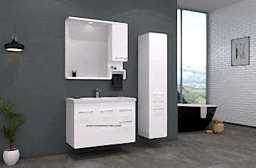 Orka Perge 100 Banyo Dolabı Sağ Beyaz (Boy Dolabı Hariçtir)