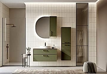 Orka Salerno 95 Banyo Dolabı + Boy Dolabı 40 Legnano / Mat Sardunya ( Boy Dolabı Dahildir )