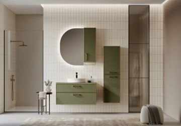 Orka Salerno 95 Banyo Dolabı Legnano / Mat Sardunya ( Boy Dolabı Hariçtir )