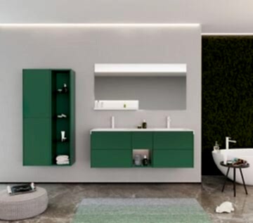 Orka Milano 140 Banyo Dolabı + Boy Dolabı 42 + Boy Dolabı 30 Yeşil ( Boy Dolapları 2Ad.Dahildir )