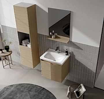 Orka Düden 65 Banyo Dolabı ( Kapaklı ) + Boy Dolabı 40 Odeon Beyaz Meşe ( Boy Dolabı Dahildir )