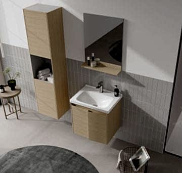 Orka Düden 65 Banyo Dolabı ( Kapaklı ) Beyaz Meşe ( Boy Dolabı Hariçtir )
