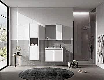 Orka Düden 80 Banyo Dolabı ( Kapaklı ) + Boy Dolabı 40 Beyaz ( Boy Dolabı Dahildir )