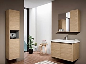 Orka Düden 80 Banyo Dolabı ( Kapaklı ) + Boy Dolabı 40 Odeon Beyaz Meşe ( Boy Dolabı Dahildir )