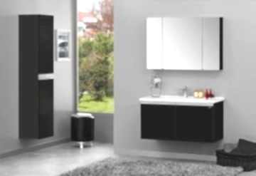 Orka Terme 100 Banyo Dolabı + Boy Dolabı 35 Siyah (Boy Dolabı Dahildir)