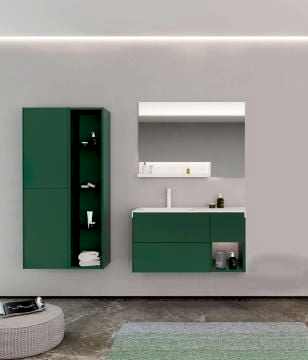 Orka Milano 120 Banyo Dolabı Yeşil ( Boy Dolapları Hariçtir )