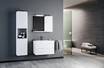 Orka Düden 80 Banyo Dolabı ( Çekmeceli ) + Boy Dolabı 40 Beyaz ( Boy Dolabı Dahildir )