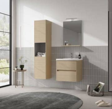 Orka Düden 65 Banyo Dolabı ( Çekmeceli ) + Boy Dolabı 40 Odeon Beyaz Meşe ( Boy Dolabı Dahildir )