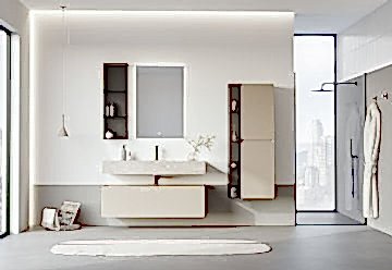 Orka Levanto 120 Banyo Dolabı ( Mat Bej / Porselen Tezgahlı ) + Boy Dolabı 40 Mat Bej + Cam Raf 15 Füme ( Boy Dolabı 40 ve Cam Raf 15 Dahildir )