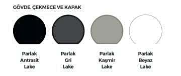 Orka Lisbon 110 Banyo Dolabı Antrasit (Style 65x75 Led Aynalı) (Etajer Hariç) (Boy Dolabı Hariç)