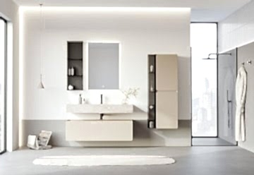 Orka Levanto 120 Banyo Dolabı ( Mat Bej / Porselen Tezgahlı ) ( Boy Dolabı 40 ve Cam Raf 15 Hariçtir )