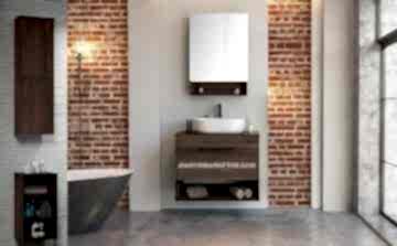 Orka Knidos 70+30 Banyo Dolabı Navaro ( Dolaplı Aynalı ) (Beyaz Lavabolu) ( Alt Yan Boy Dolabı Dahildir - Üst Asma Yan Boy Dolabı Hariçtir )