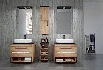 Orka Knidos 70+30+70 Banyo Dolabı Legnano (Beyaz Lavabolu)