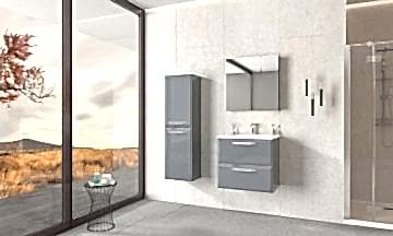 Orka Nuvola 65 Banyo Dolabı Gri ( Boy Dolabı Hariçtir )