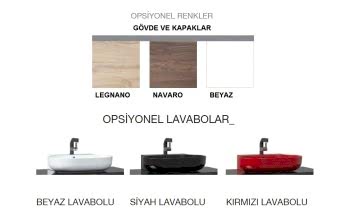Orka Knidos 70 Banyo Dolabı Legnano (Beyaz Lavabolu) ( Boy Dolapları Hariçtir )