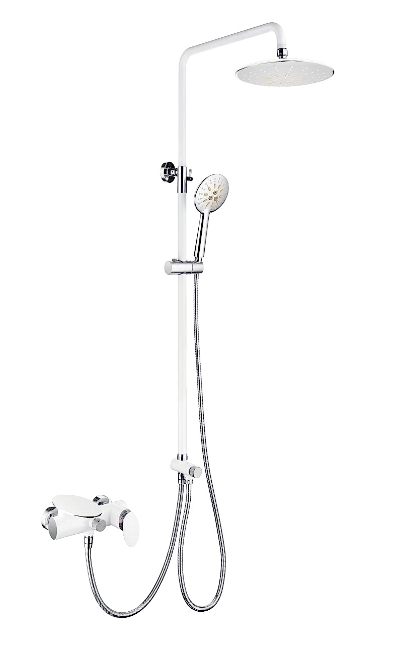 Orka Nest Tepe Duş Seti NS 2250 WC Beyaz - Krom