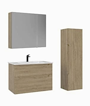 Orka Messina 85 Banyo Dolabı (Dolaplı Aynalı) Meşe ( Boy Dolabı Hariçtir )